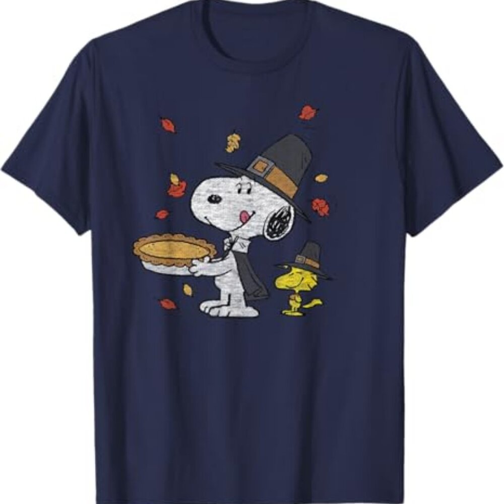 Peanuts Snoopy and Woodstock Thanksgiving Gobble T-Shirt